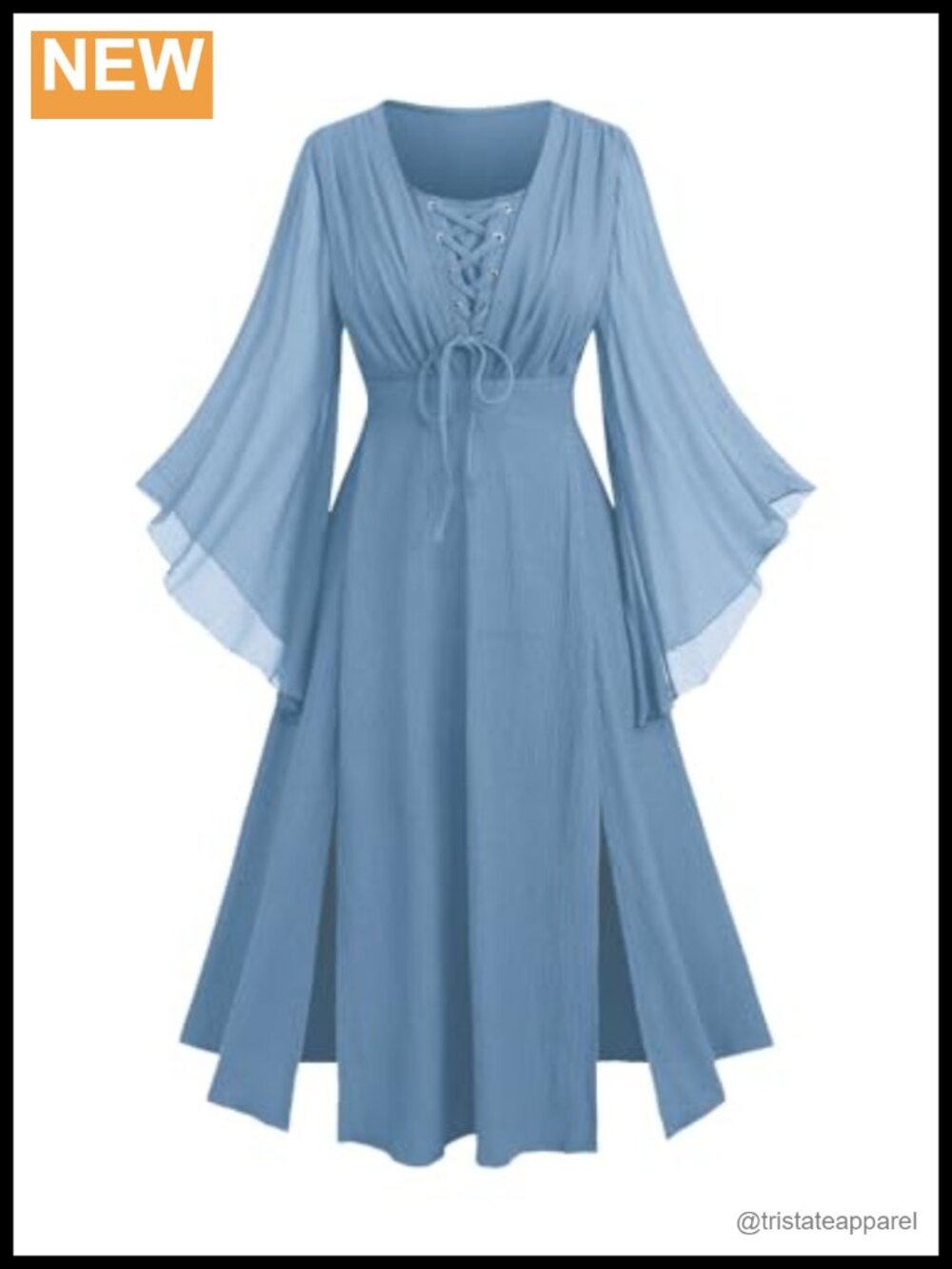 Rosegal Plus Size Renaissance Irish Fairy Costume Dress Long Sleeve Lace Up